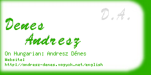 denes andresz business card